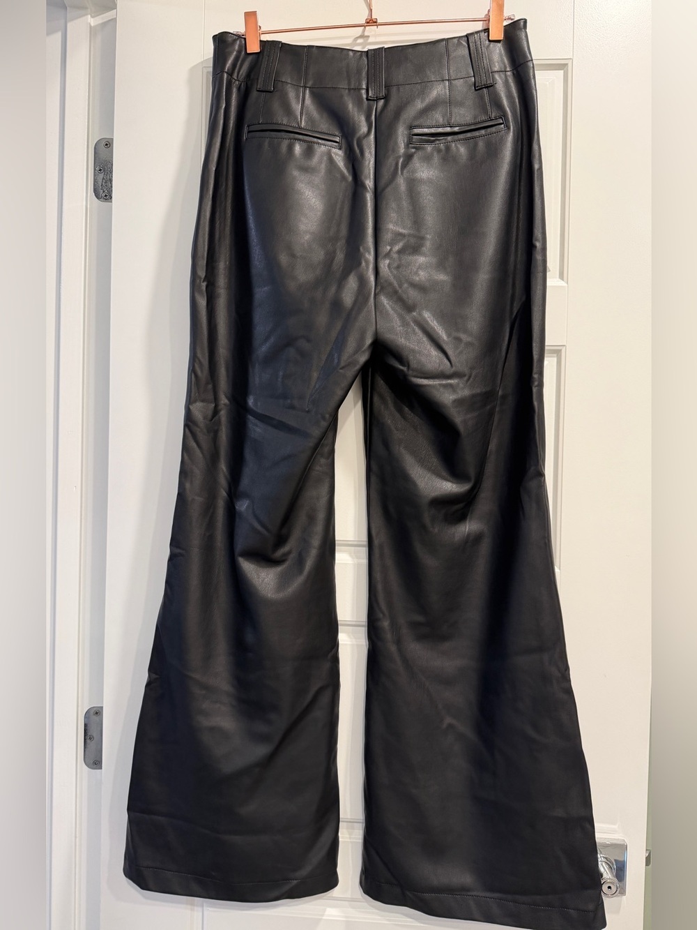 Maeve Naomi Wide Leg Faux Leather Pants Womens 10 Soft Machine Washable - Picture 2 of 10